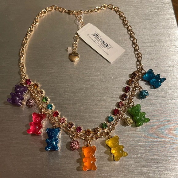 Betsey Johnson Gummy Bear Frontal Charm Necklace - Picture 5 of 11